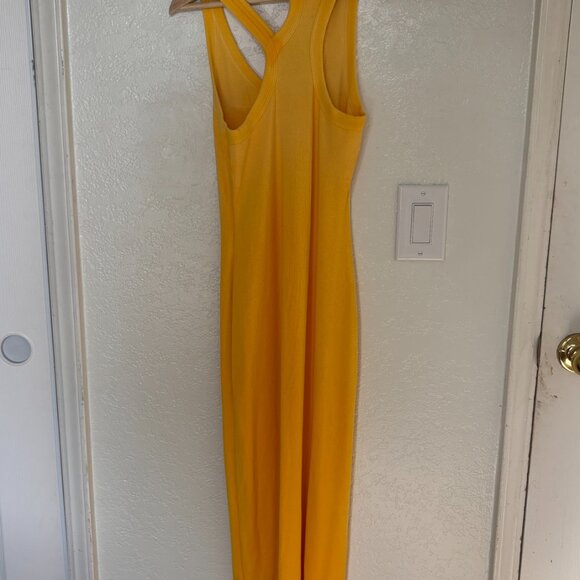 Cotton Citizen Verona Yellow Ombre Cut Out Midi Dress Size S - Picture 6 of 8